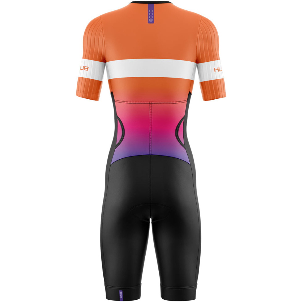2025 Huub Womens Vista Aero Trisuit VISTAWCLCSOP - Orange / Pink